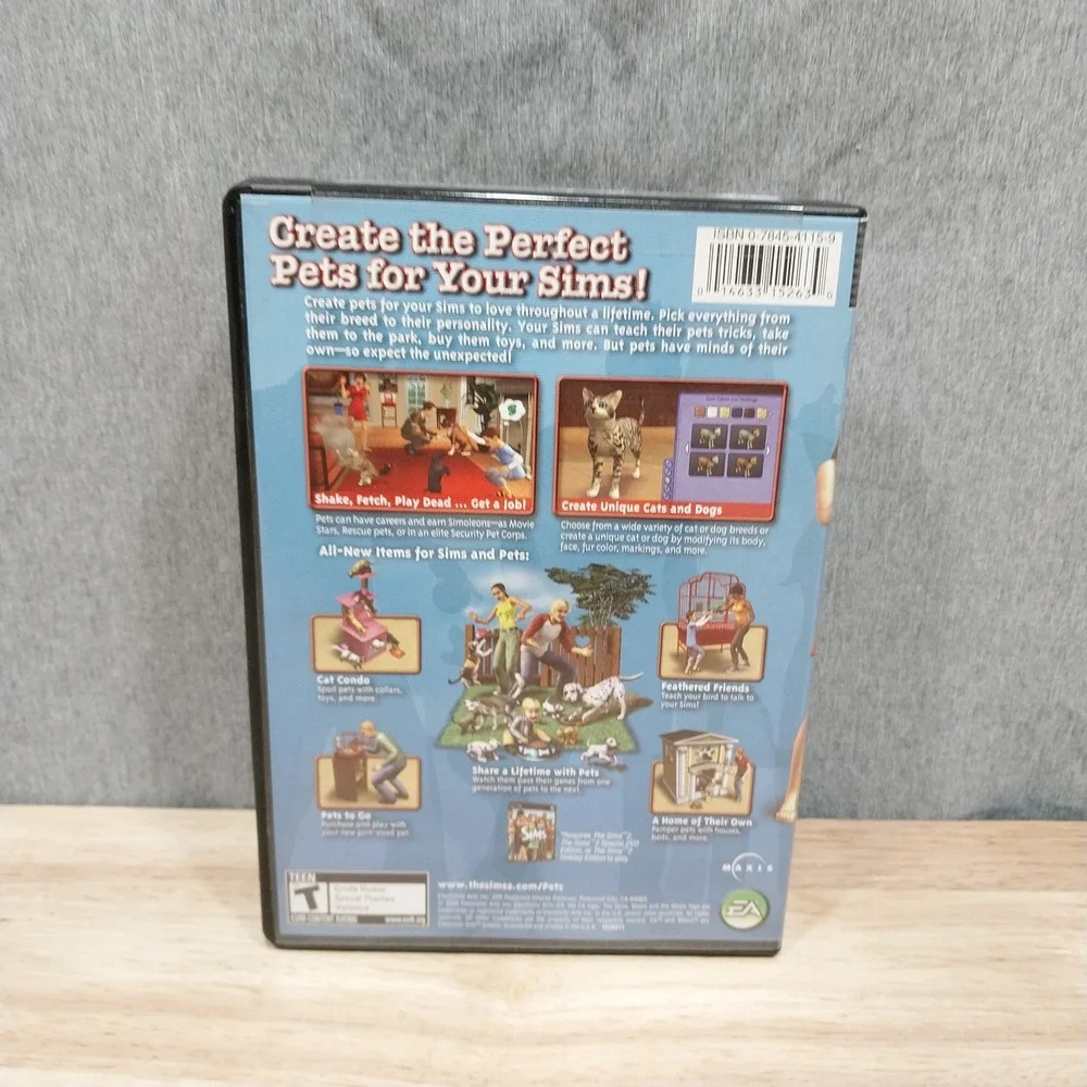 The Sims 2 Pets Expansion Pack 2-Disc Set EA PC Video Game  Blue